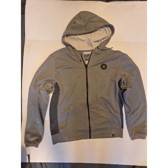 Hurley Other - Hurley Nike Dri Fit Zip Up Hoodie Hooded Sweatshirt Jacket Gray Mens Medium
